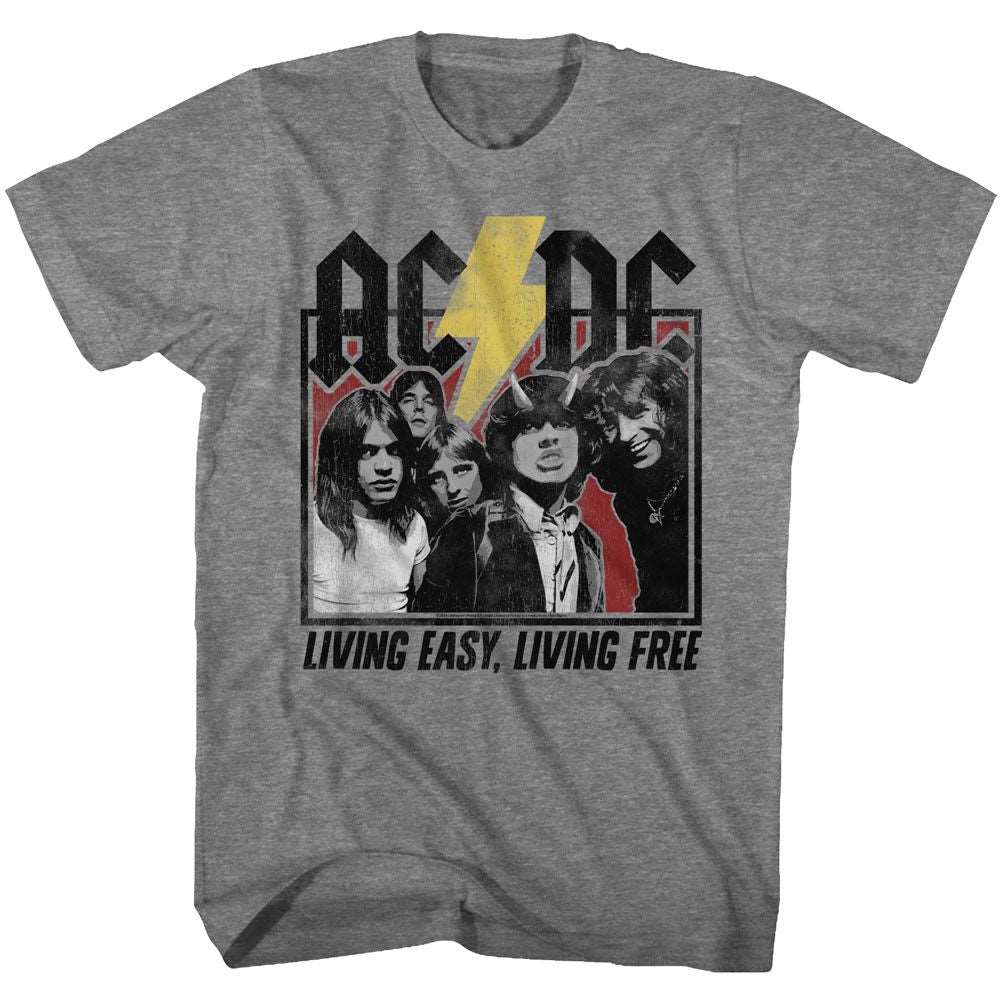 AC/DC Highway Lyrics Official Heather T-Shirt
