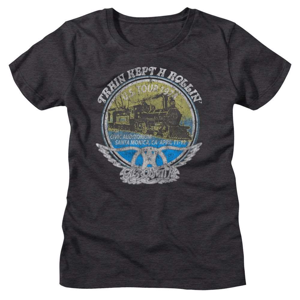 Aerosmith Rollin Official Ladies T-Shirt