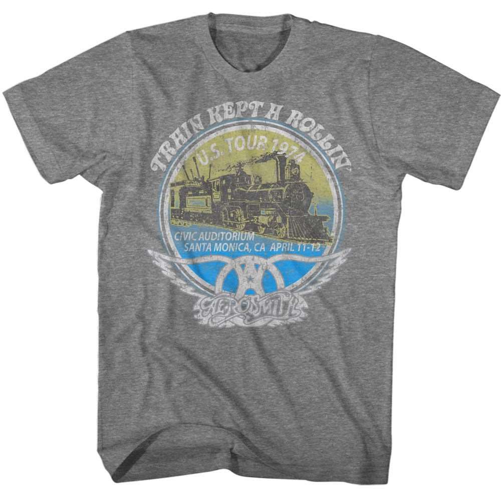 Aerosmith Rollin' Official Heather T-Shirt