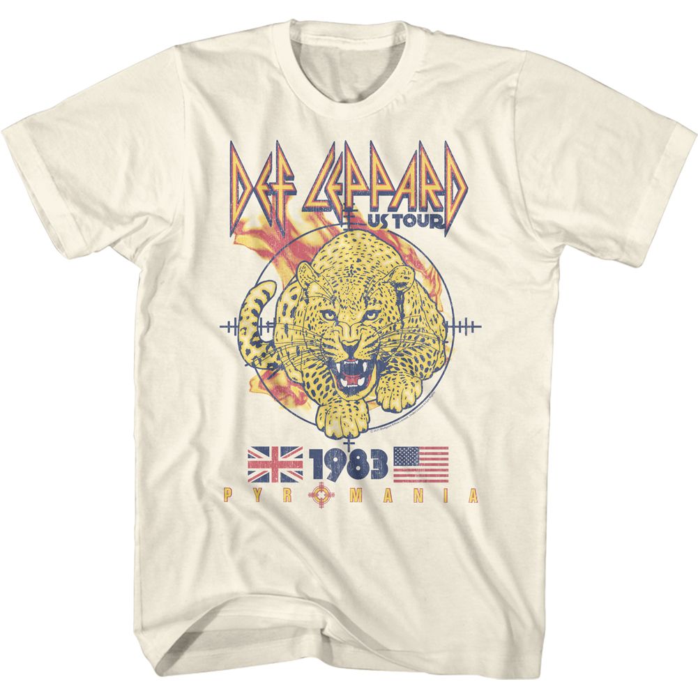 Def Leppard Pyromania Leopard Official T-Shirt