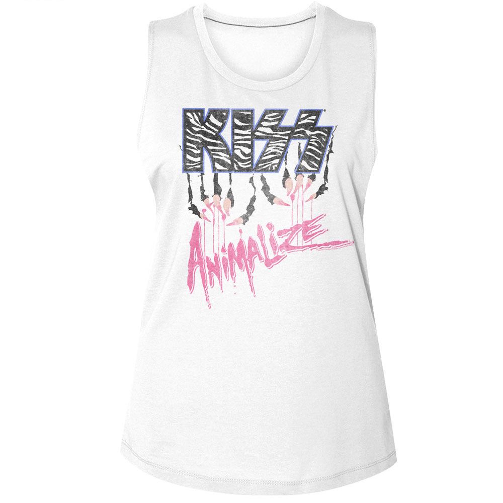 Kiss Animalize Official Ladies Muscle Tank