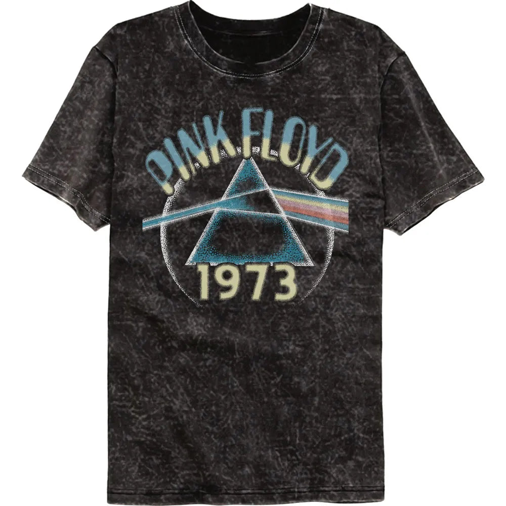 Pink Floyd Textured Circle Prism Official Mineral Washed T-Shirt