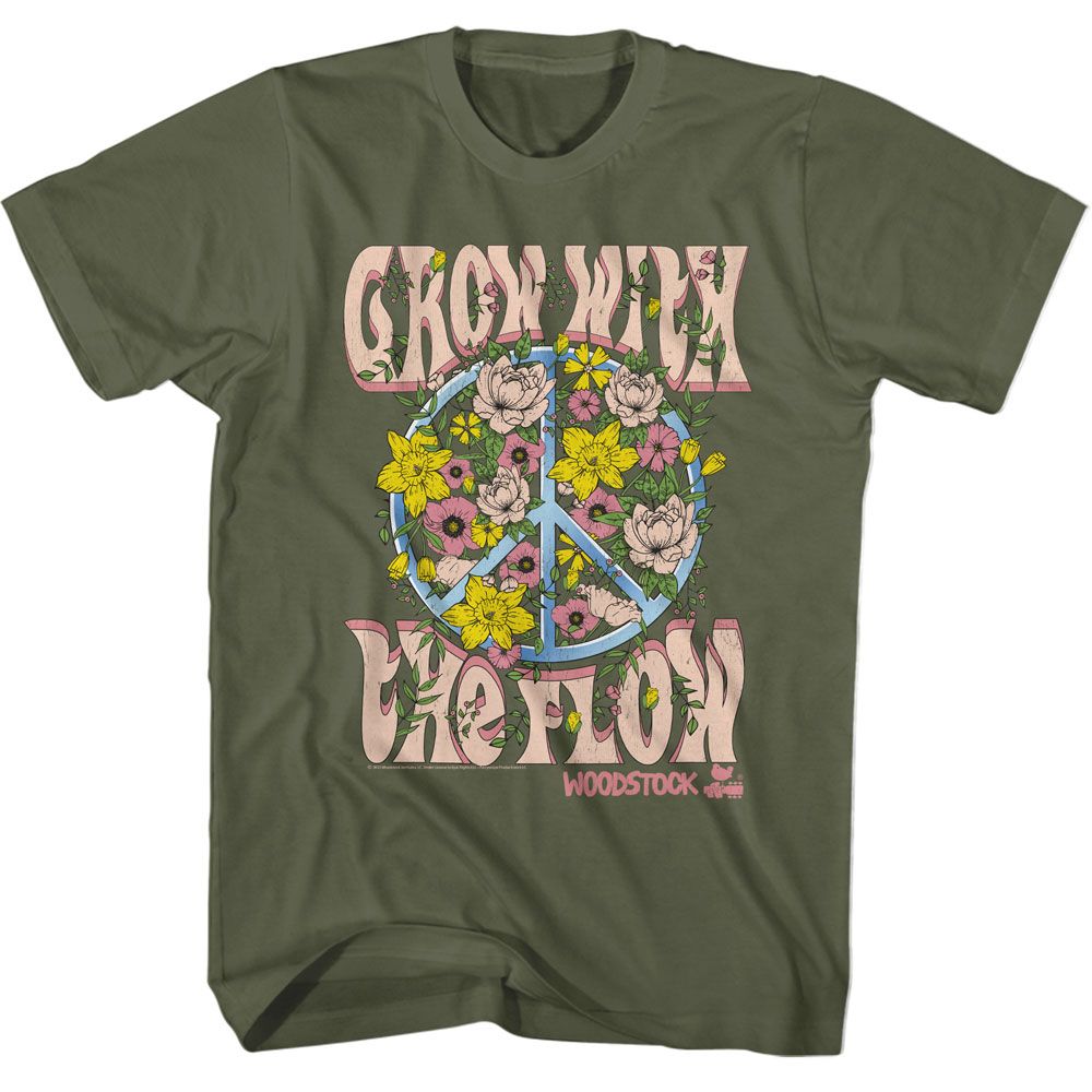 Woodstock Grow With The Flow Official T-Shirt