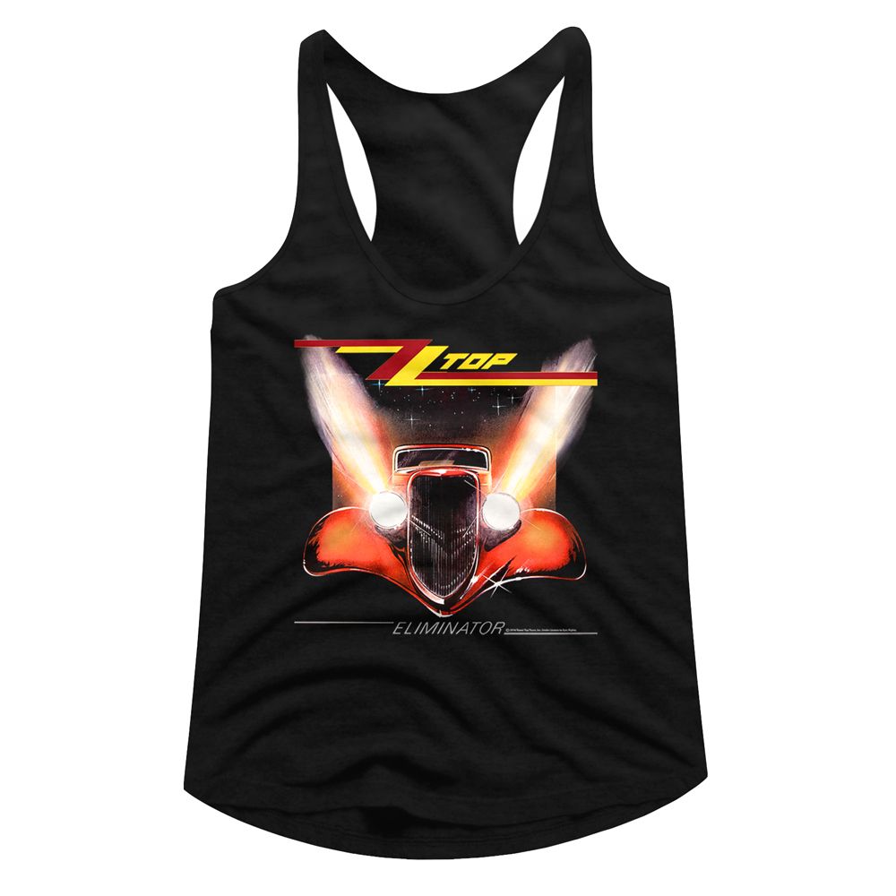 ZZ Top Eliminator Cover Official Ladies Racerback Shirt