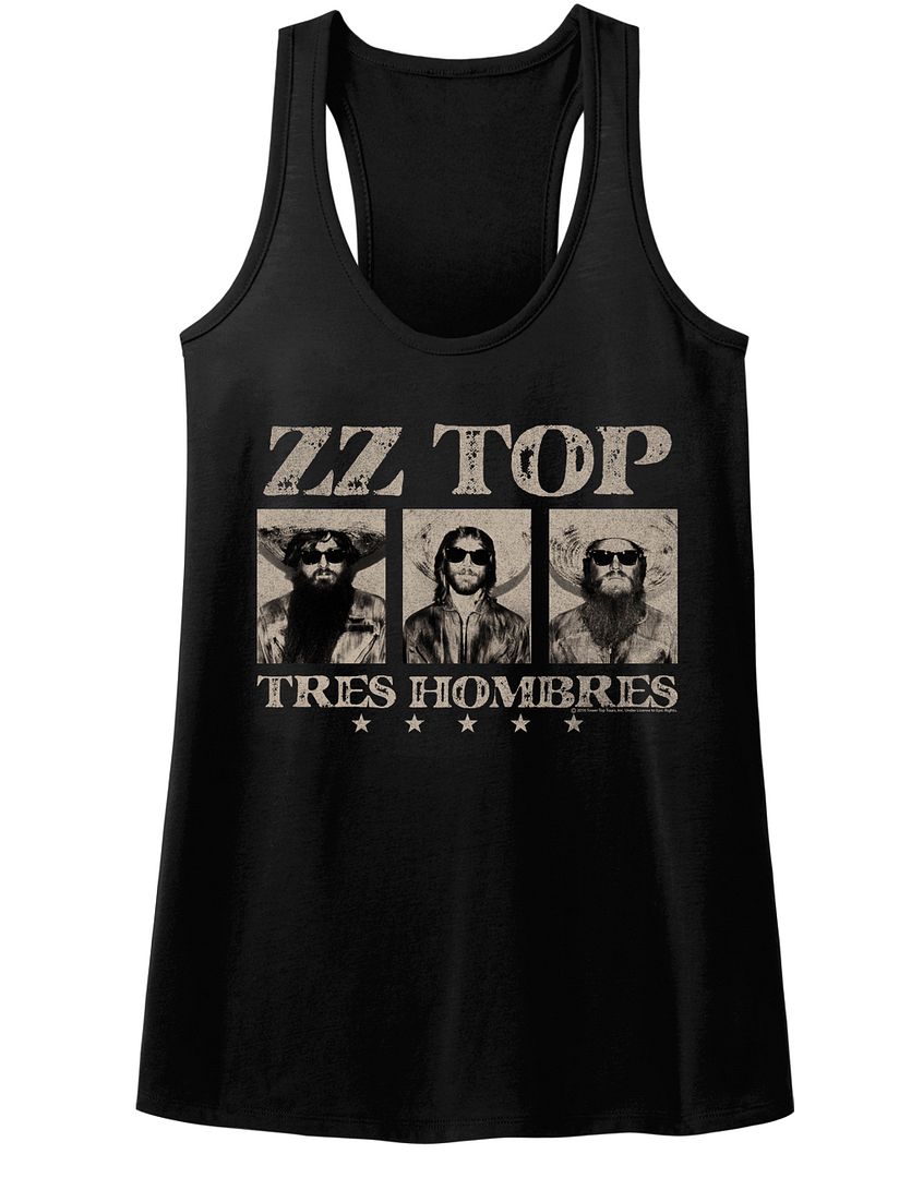 ZZ Top Tres Hombres Official Ladies Racerback Shirt