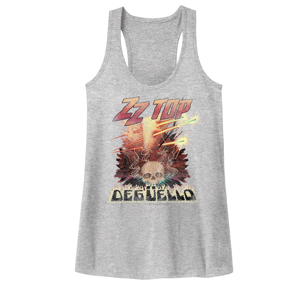 ZZ Top Deguello Official Ladies Racerback Heather Shirt