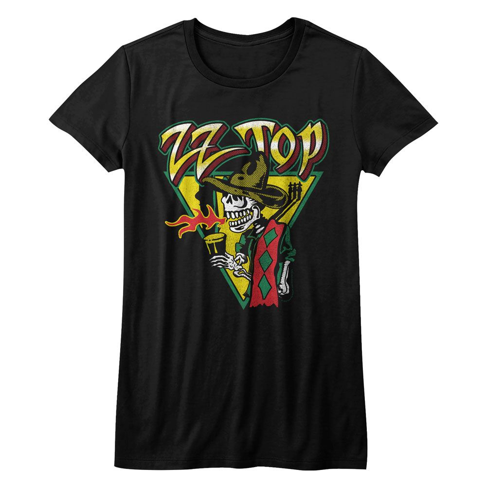 ZZ Top Dia De Los Mescalera Official Ladies T-Shirt