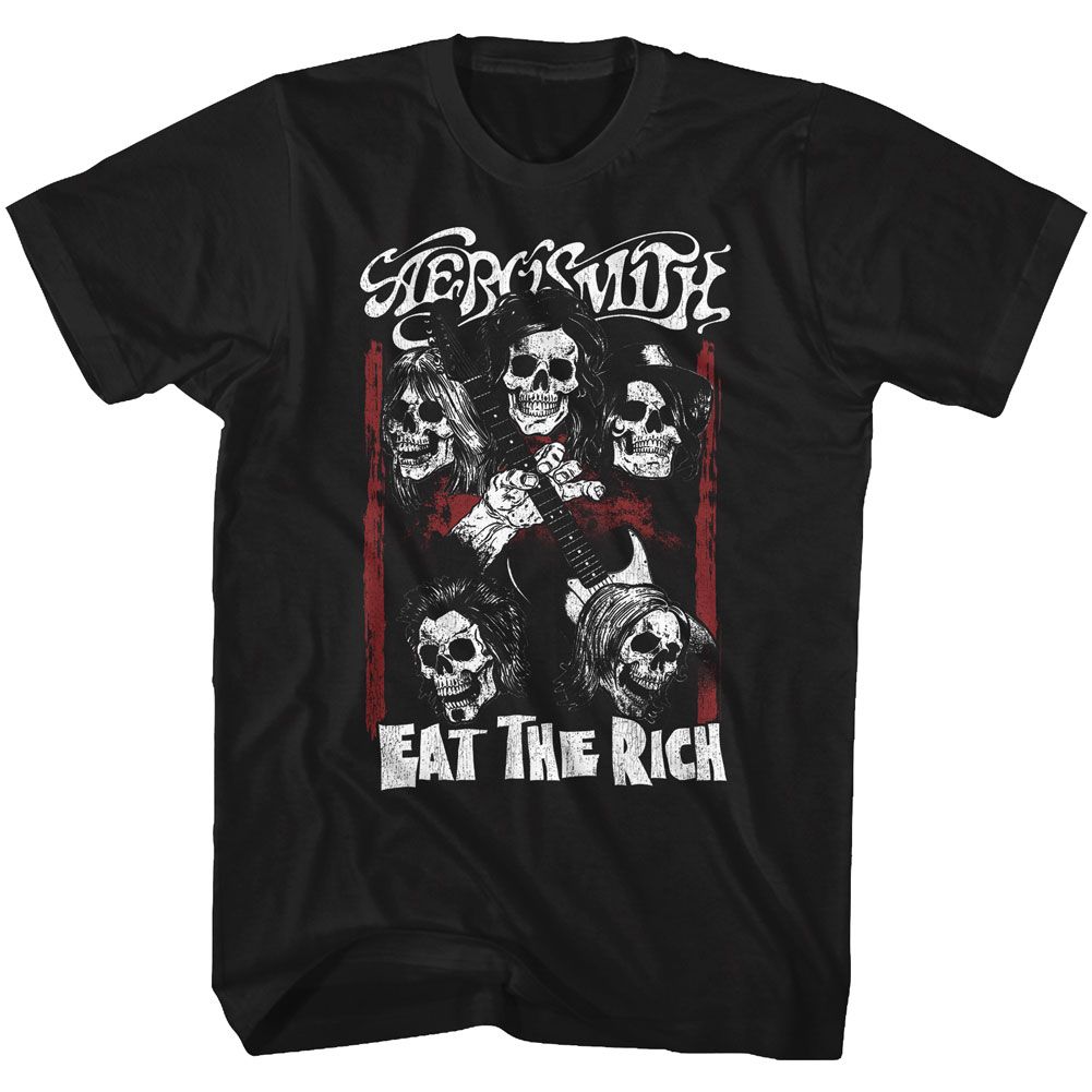 Aerosmith Eat The Rich Skull Official T-Shirt