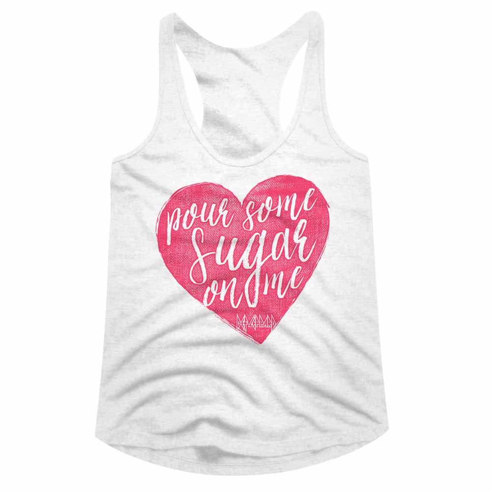Def Leppard Sugar Heart Official Ladies Racerback Shirt