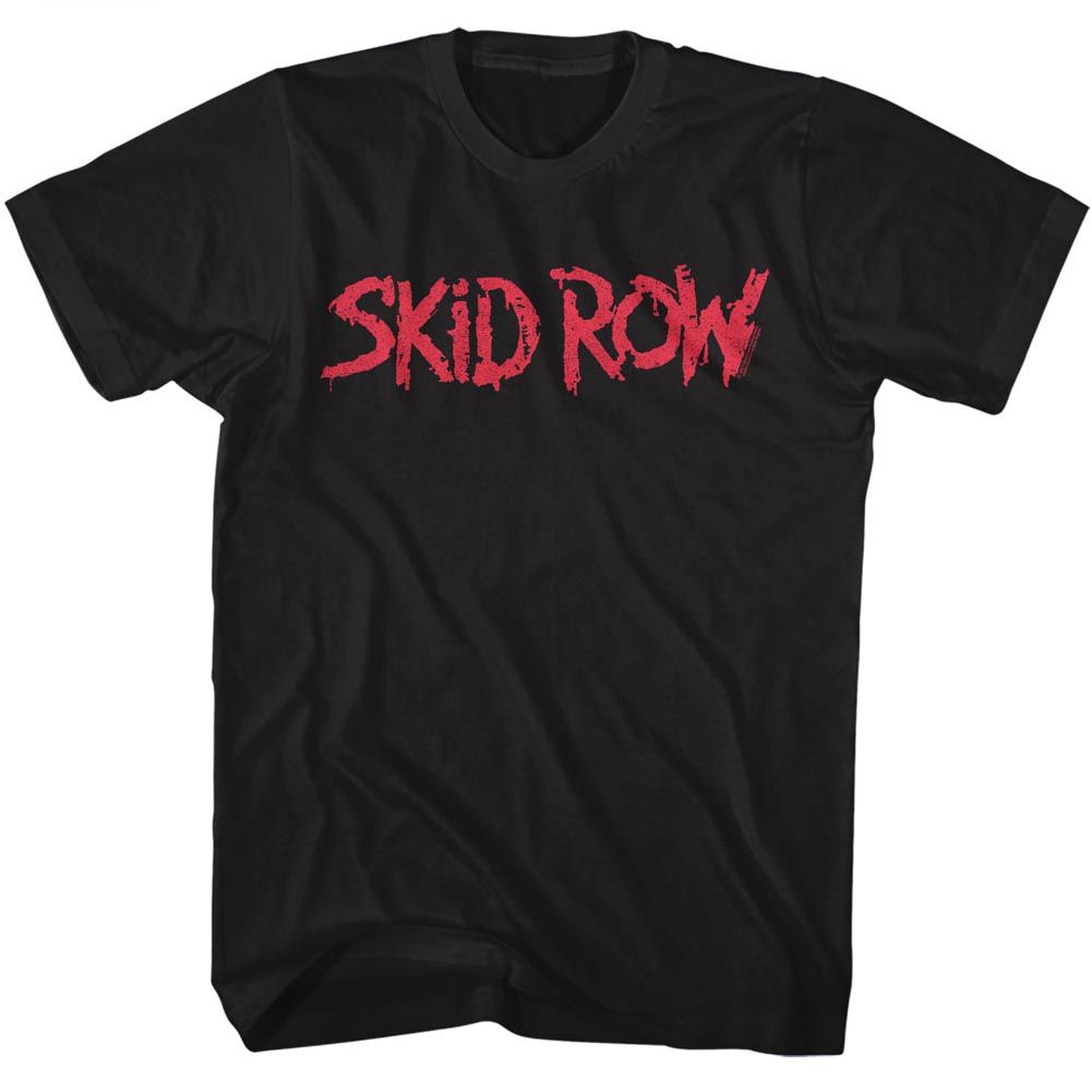 Skid Row Distressed Red Logo T-shirt
