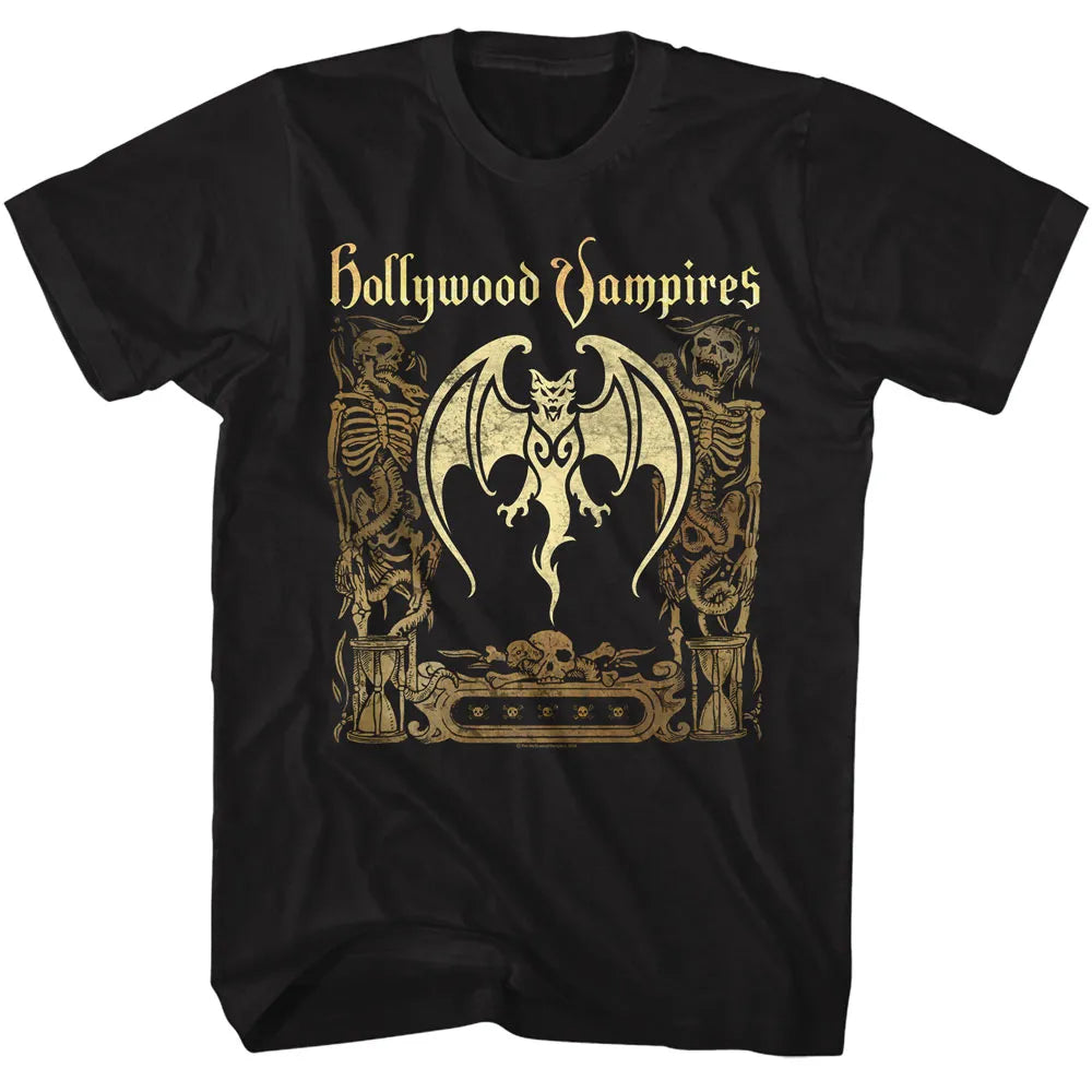 Hollywood Vampires Bat and Skeletons Official T-Shirt