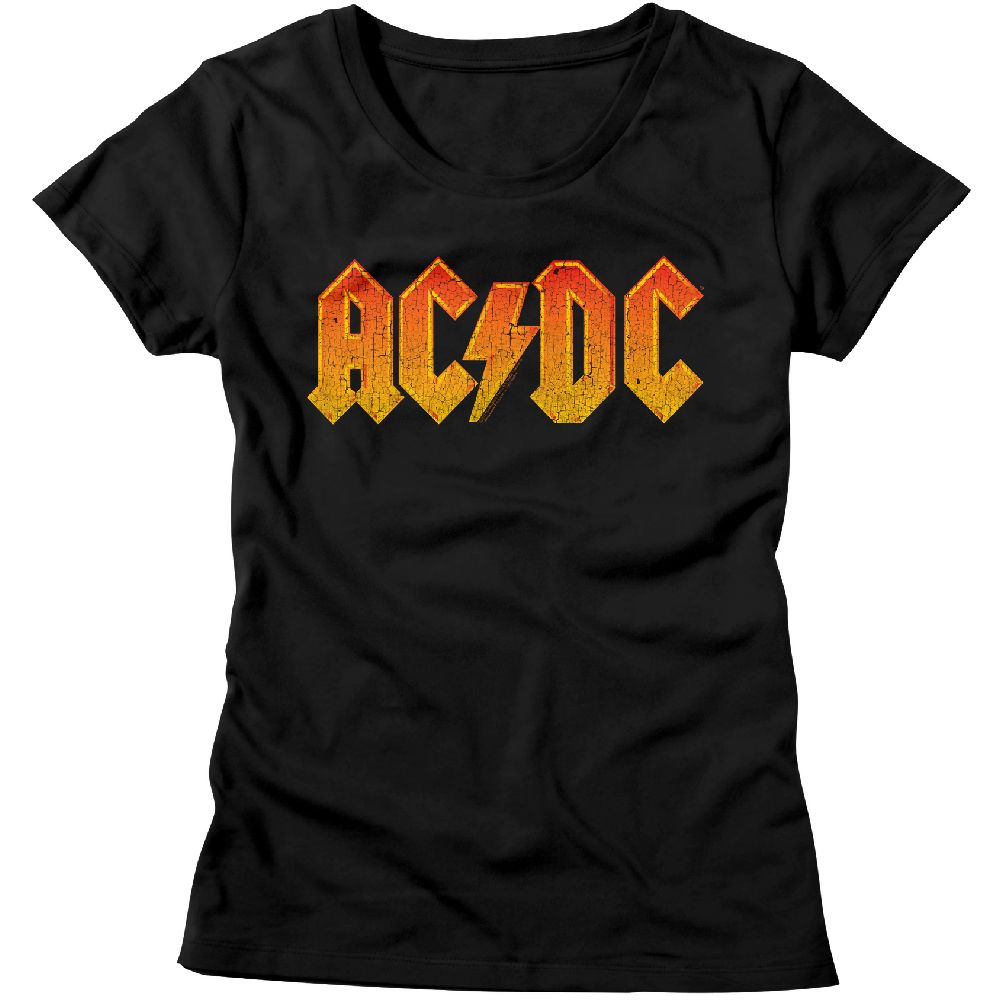 AC/DC Distressed Orange Official Ladies T-Shirt