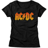 AC/DC Distressed Orange Official Ladies T-Shirt