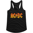 AC/DC Distressed Orange Official Ladies Racerback Shirt