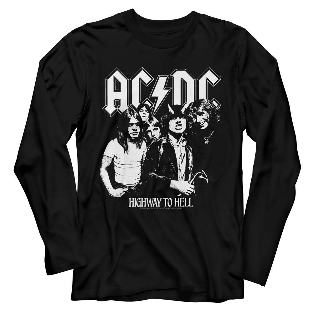 AC/DC BW Highway Photo Official LS T-shirt