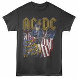 AC/DC Aus And US Flags Official T-Shirt