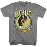 AC/DC Blue Yellow Voltage Heather T-Shirt