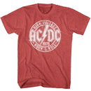 AC/DC High Voltage Rock 'N Roll Red Heather T-Shirt Small *Sale