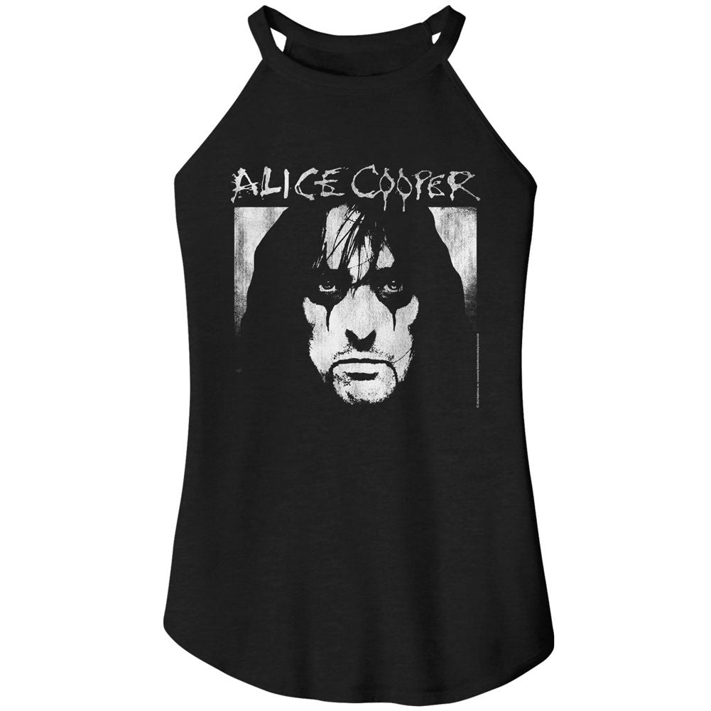 Alice Cooper Face Logo Official Ladies Sleeveless Rocker Tank