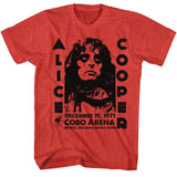 Alice Cooper Cobo Arena 1971 Official Heather T-Shirt