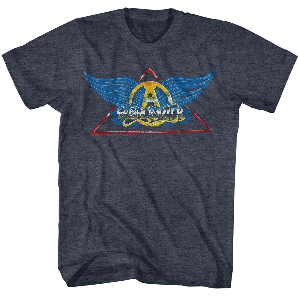 Aerosmith Color Logo Official Heather T-Shirt Large *Sale