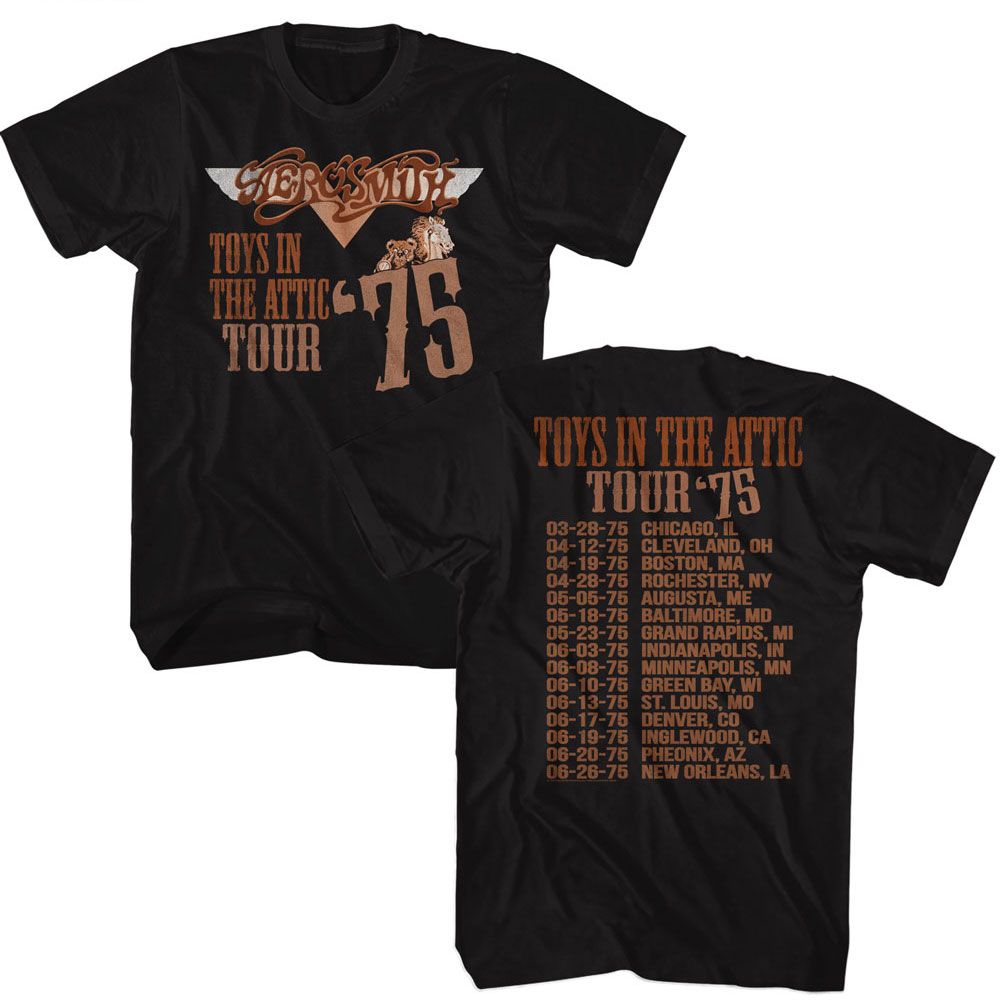 Aerosmith Toys In The Attic Tour 75 Official T-Shirt