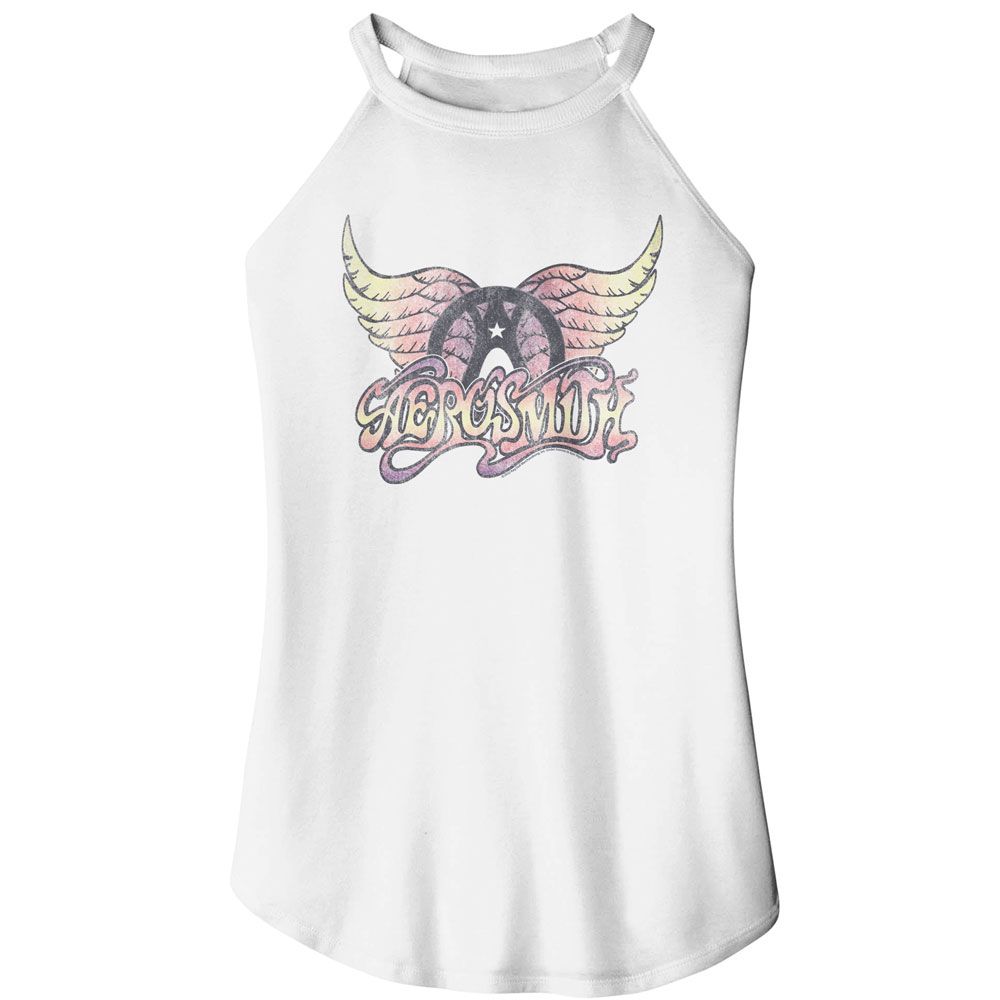 Aerosmith Faded Pinks Official Ladies Sleeveless Rocker Tank