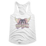 Aerosmith Faded Pinks Official Ladies Racerback Shirt