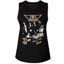 Aerosmith Nine Lives Tour Official Ladies Muscle Tank