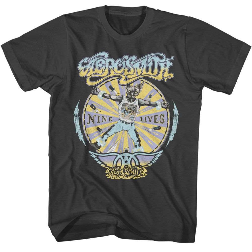 Aerosmith Nine Lives Recolor Official T-Shirt
