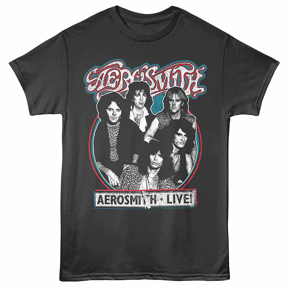 Aerosmith Weathered Circle Official T-Shirt