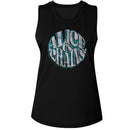 Alice In Chains Circle Text Official Ladies Muscle Tank