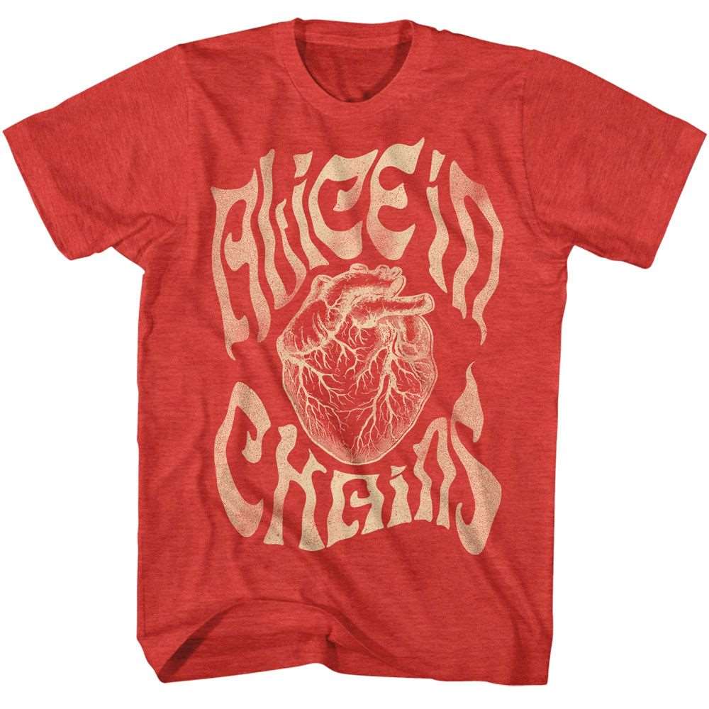 Alice In Chains Heart Official Heather T-Shirt