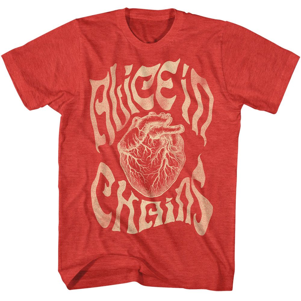 Alice In Chains Heart Official Heather T-Shirt Large Sale