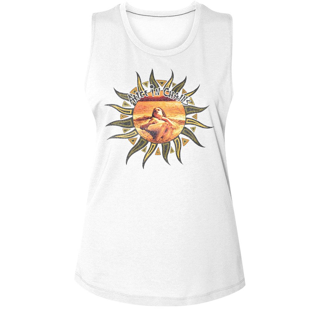 Alice In Chains Dirt Album With Sun Official Ladies Muscle Tank