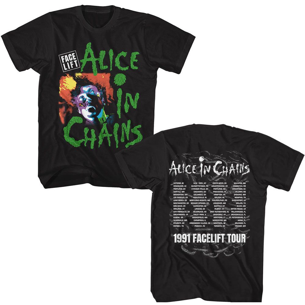 Alice In Chains Facelift Tour 91 Official T-Shirt