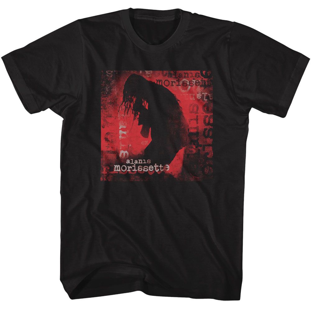 Alanis Morissette Text Overlay Silhouette Official T-Shirt