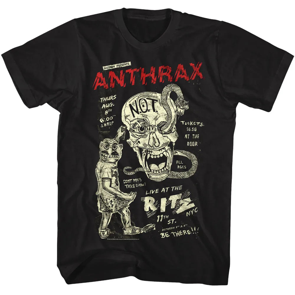 Anthrax Live At Ritz Official T-Shirt