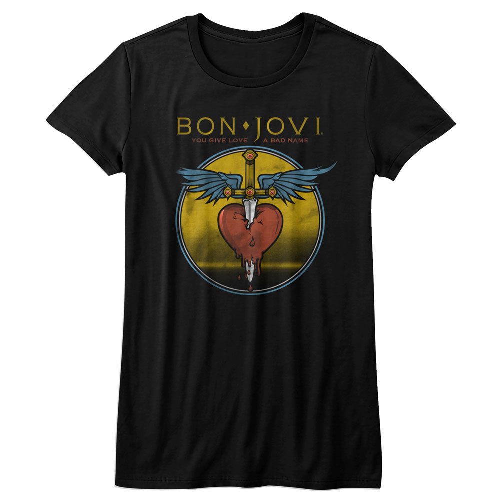 Bon Jovi Bad Name Official Ladies T-Shirt Large *Sale