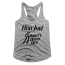 Bon Jovi Slippery When Official Ladies Racerback Shirt