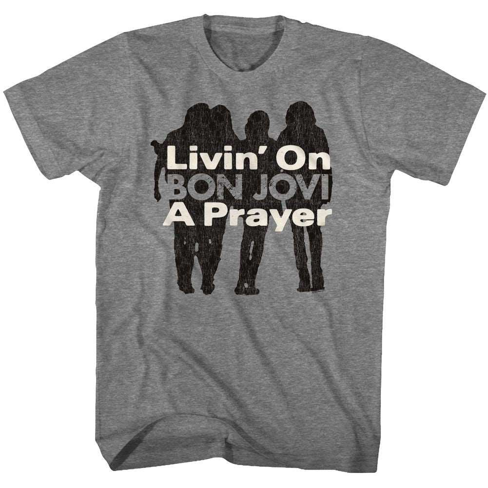 Bon Jovi Livin' On A Prayer Official Heather T-Shirt