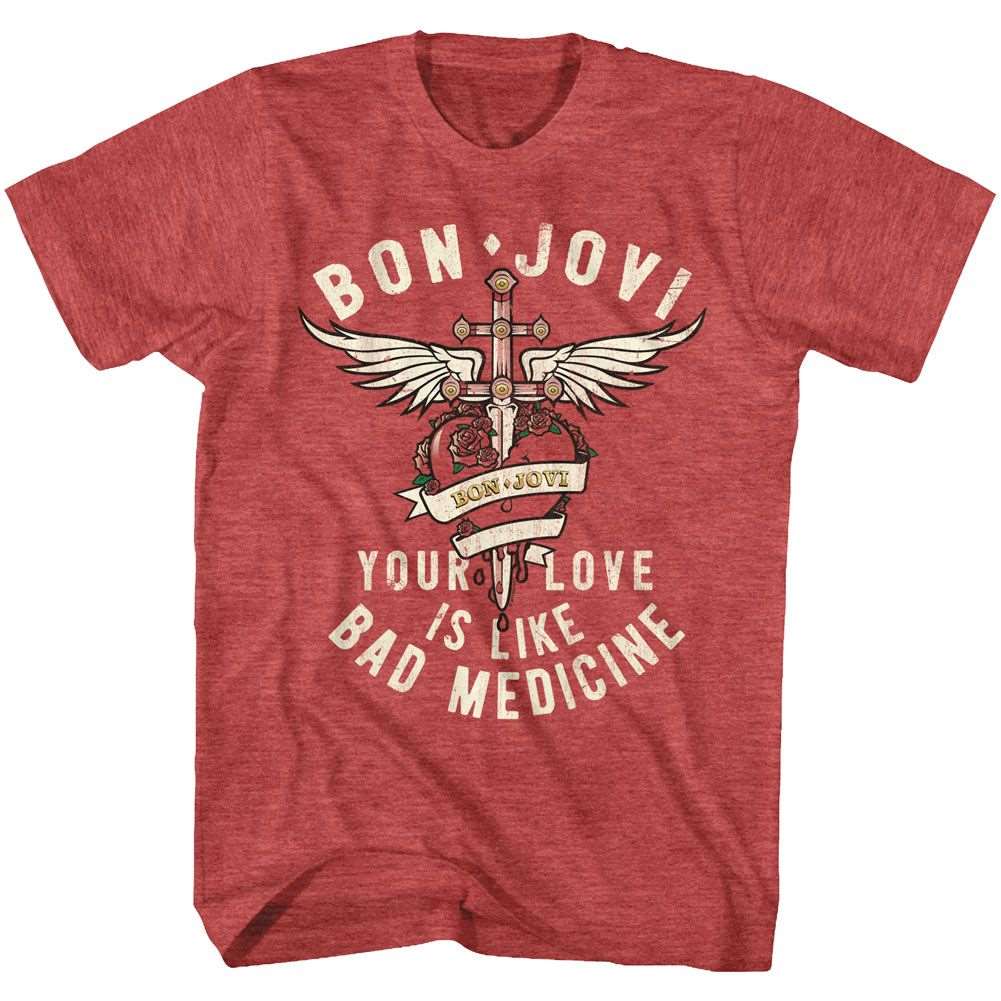 Bon Jovi Bad Medicine Official Heather T-Shirt