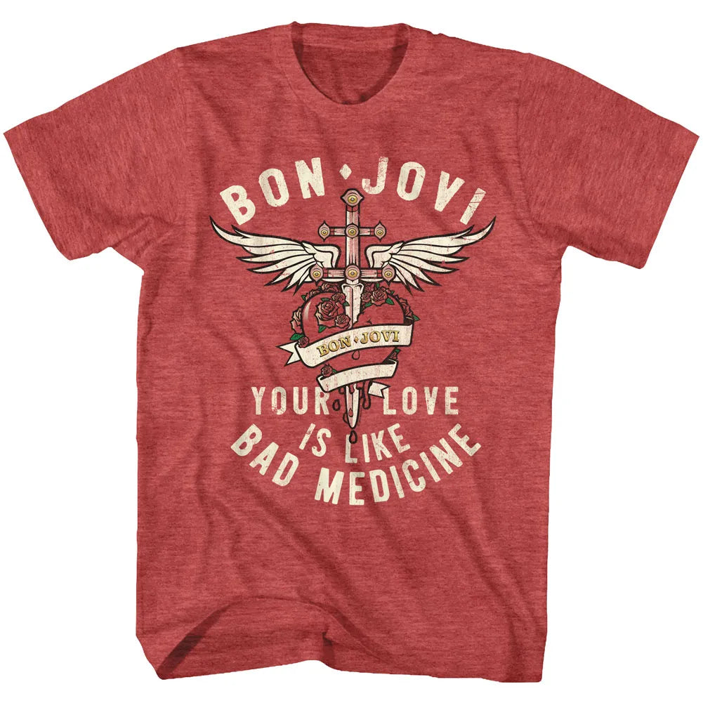 Bon Jovi Bad Medicine Official Heather T-Shirt 3X-Large *Sale