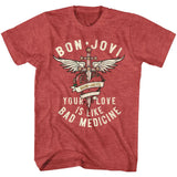 Bon Jovi Bad Medicine Official Heather T-Shirt 3X-Large *Sale