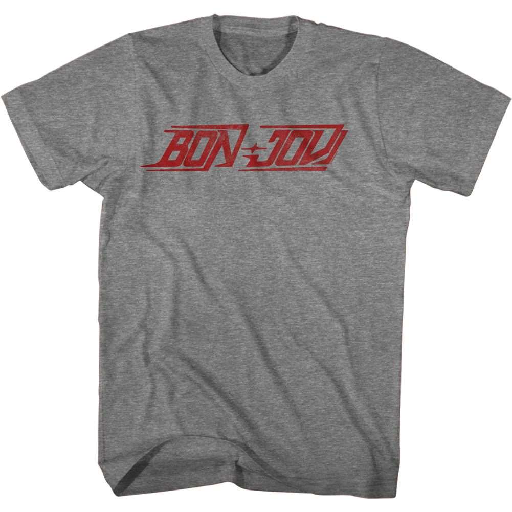 Bon Jovi Logo Official Heather T-Shirt Small *Sale