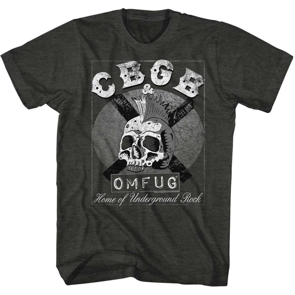 CBGB Skull And Tape Heather T-Shirt