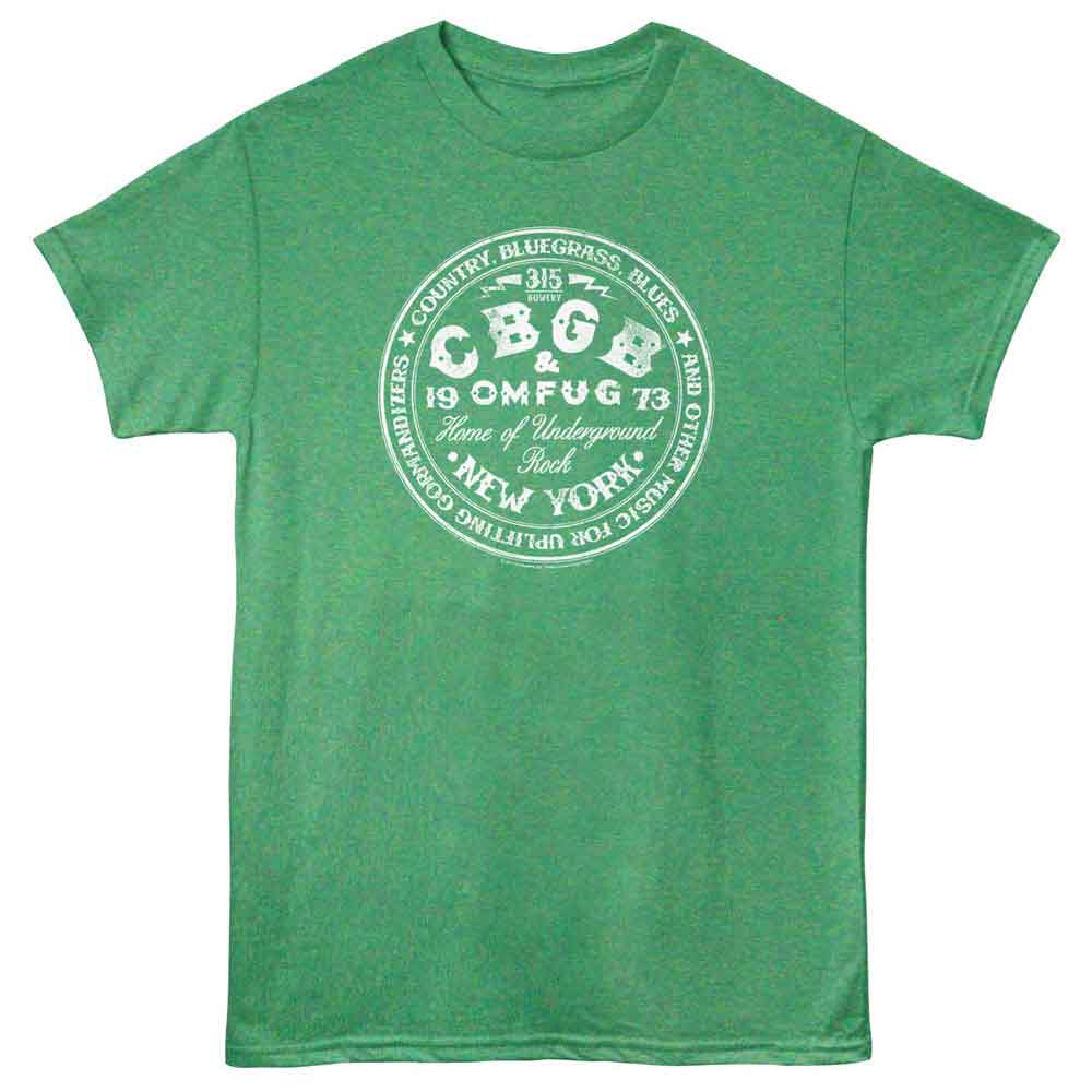 CBGB Logo Kelly Green Official Heather T-Shirt