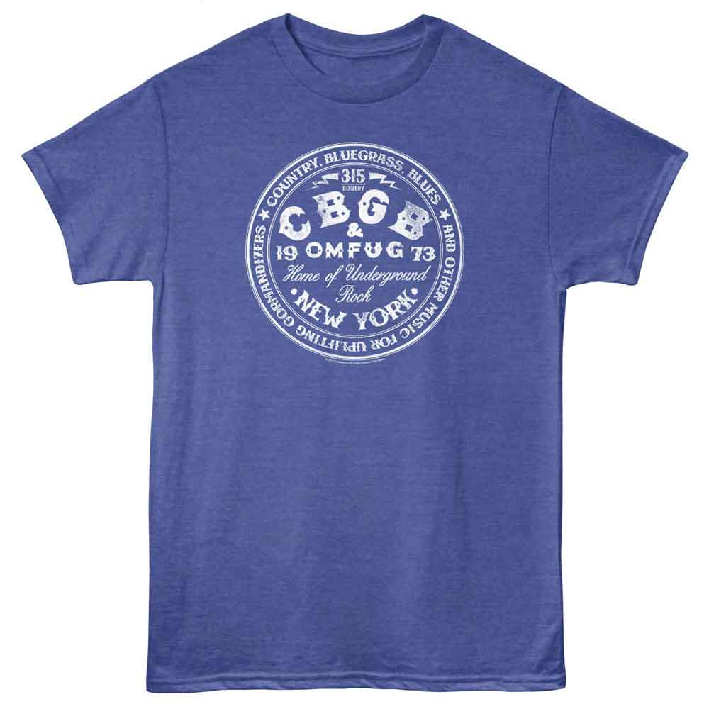 CBGB Circle Royal Blue Official Heather T-Shirt