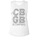 CBGB Stacked Logo Official Ladies Muscle Tank