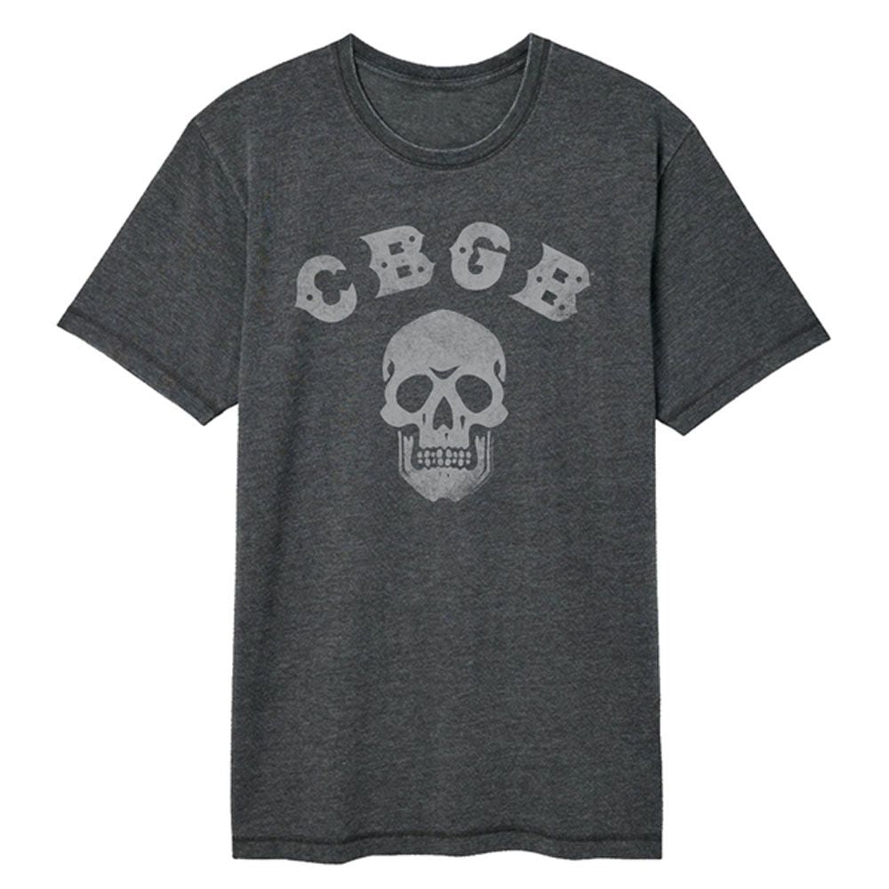 CBGB Logo And Skull Vintage Washed Official T-Shirt